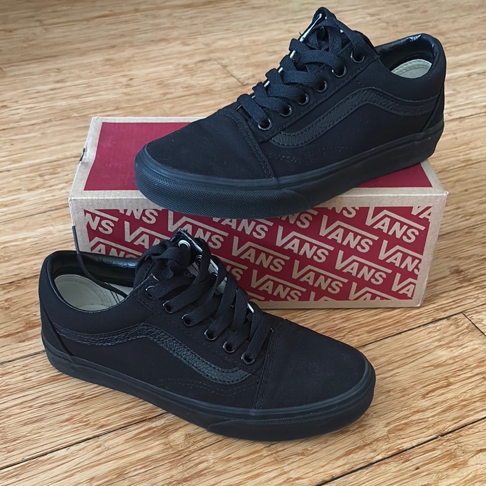 Vans Black Old Skool Sneakers Canvas Suede